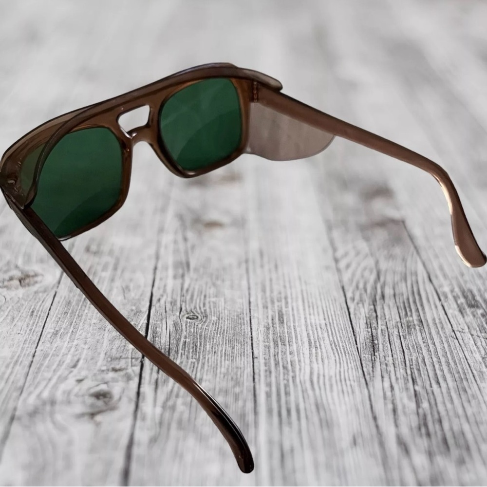 Set Of 3 Bouton Safety Spectacles Glasses 2x Green Lens and 1x Clear Lens - Picture 6 of 9